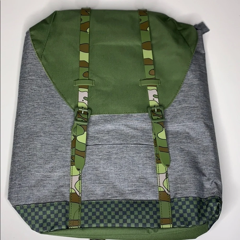 New Unisex Camo green Padded Strap school Backpack Bag nwt